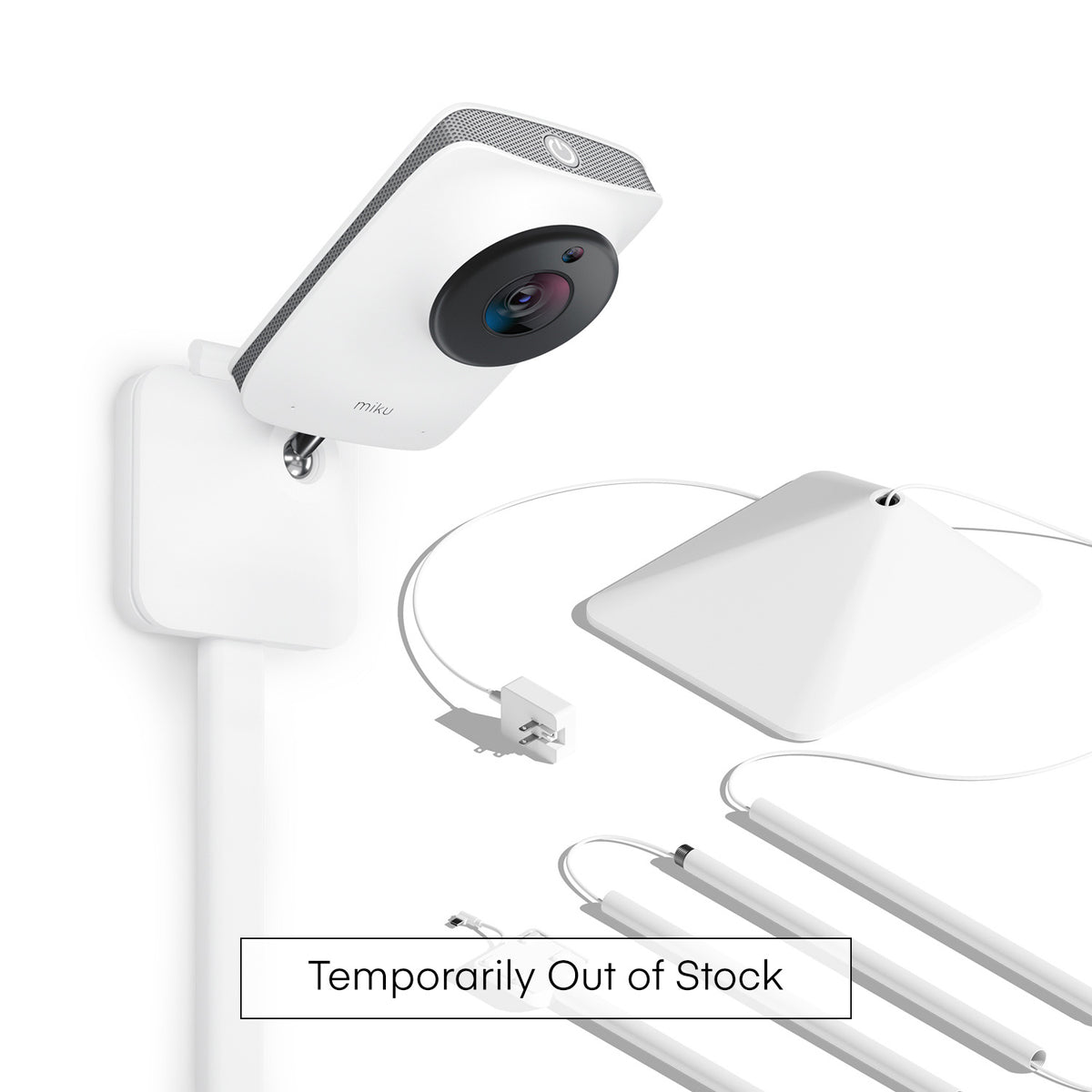 Miku Pro Smart Baby Monitor With Wall Mount and Floor Stand Breathing