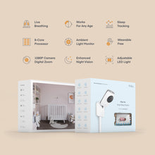 Miku Pro Smart Baby Monitor - Live Breathing, Works for Any Age, Sleep Tracking, Wearable Free